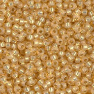 Miyuki rocailles Perlen 8/0 - Silverlined alabaster dyed light amber 8-578